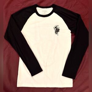 Death Wish Coffee Co “No Rest For The Wicked” Raglan Long-Sleeve Tee Sz X-Small
